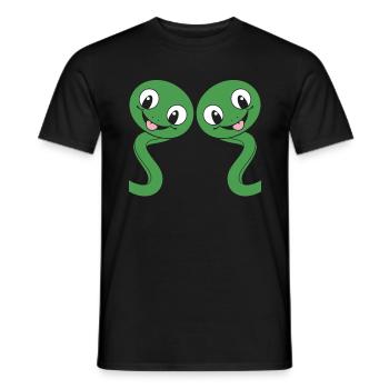 Little Snake Humor - Men's T-Shirt - black - Front - AI Model Male 178 light (178cm)