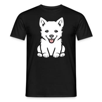 Humor kleiner Husky - Männer T-Shirt - Schwarz - Vorne - AI Model Male 178 light (178cm)