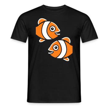 Humour petit poisson clown - T-shirt homme - noir - Devant - AI Model Male 178 light (178cm)
