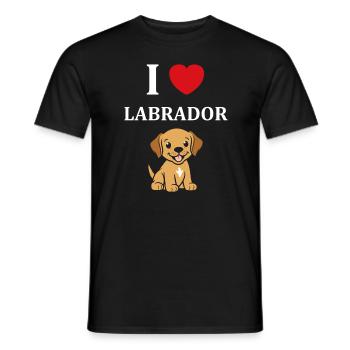 Petit chien humour labrador - T-shirt homme - noir - Devant - AI Model Male 178 light (178cm)