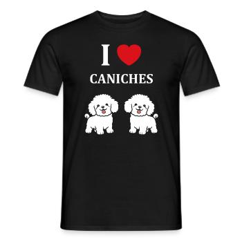 Humour chien petit caniche - T-shirt homme - noir - Devant - AI Model Male 178 light (178cm)