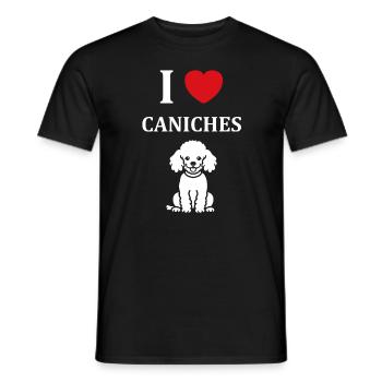 Humour chien petit caniche - T-shirt homme - noir - Devant - AI Model Male 178 light (178cm)