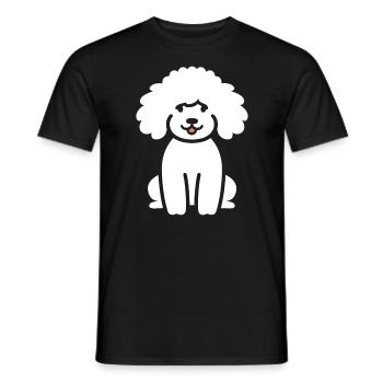 Humor Dog Small Poodle - Men's T-Shirt - black - Front - AI Model Male 178 light (178cm)