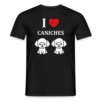 Humour chien petit caniche - T-shirt homme - noir - Devant - AI Model Male 178 light (178cm)