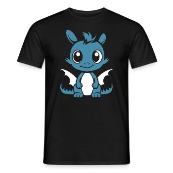 Baby Dragon - Men's T-Shirt - black - Front - AI Model Male 178 light (178cm)