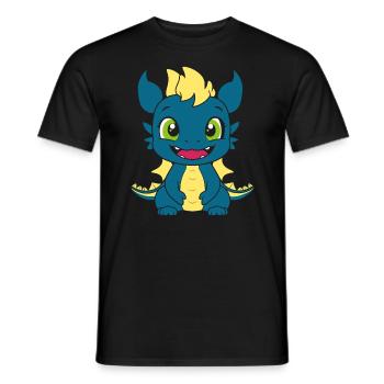 Baby Dragon - Men's T-Shirt - black - Front - AI Model Male 178 light (178cm)