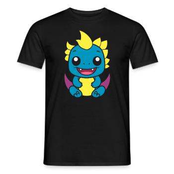 Baby Dragon - Men's T-Shirt - black - Front - AI Model Male 178 light (178cm)