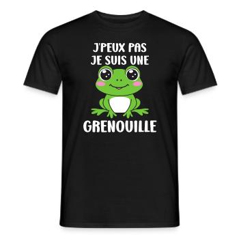 Petite grenouille - T-shirt homme - noir - Devant - AI Model Male 178 light (178cm)