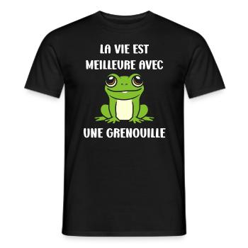 Petite grenouille - T-shirt homme - noir - Devant - AI Model Male 178 light (178cm)