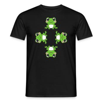 Kleiner Frosch - Männer T-Shirt - Schwarz - Vorne - AI Model Male 178 light (178cm)