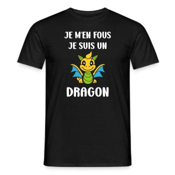 Bébé dragon - T-shirt homme - noir - Devant - AI Model Male 178 light (178cm)