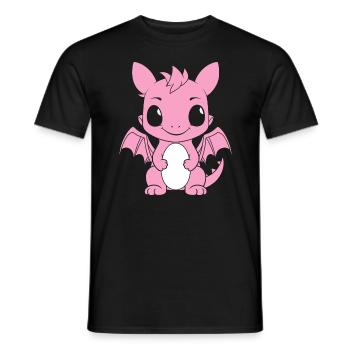 Baby Dragon - Men's T-Shirt - black - Front - AI Model Male 178 light (178cm)