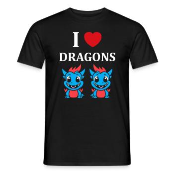 Bébé dragon - T-shirt homme - noir - Devant - AI Model Male 178 light (178cm)