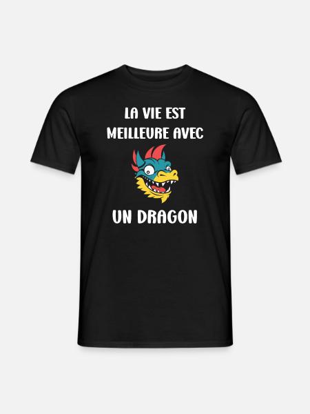Bébé dragon - T-shirt homme - noir