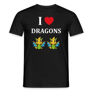 Bébé dragon - T-shirt homme - noir - Devant - AI Model Male 178 light (178cm)