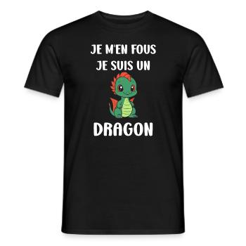 Bébé dragon - T-shirt homme - noir - Devant - AI Model Male 178 light (178cm)