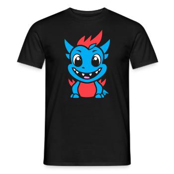 Baby Dragon - Men's T-Shirt - black - Front - AI Model Male 178 light (178cm)