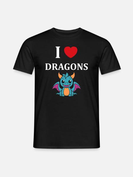 Bébé dragon - T-shirt homme - noir