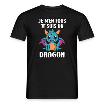 Bébé dragon - T-shirt homme - noir - Devant - AI Model Male 178 light (178cm)