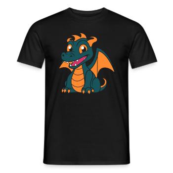 Baby Dragon - Men's T-Shirt - black - Front - AI Model Male 178 light (178cm)