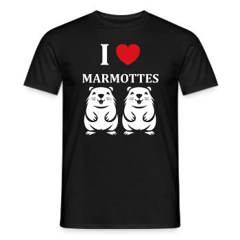 HUMOUR Bébé Marmotte - T-shirt homme - noir - Devant - AI Model Male 178 light (178cm)