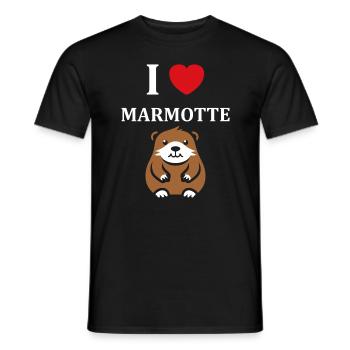 HUMOUR Bébé Marmotte - T-shirt homme - noir - Devant - AI Model Male 178 light (178cm)