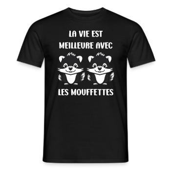 Humour Mouffette - T-shirt homme - noir - Devant - AI Model Male 178 light (178cm)