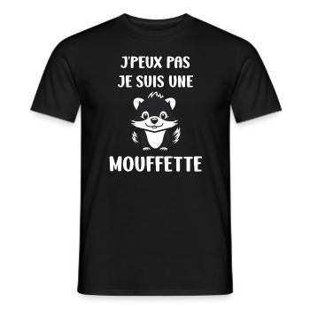 Humour Mouffette - T-shirt homme - noir - Devant - AI Model Male 178 light (178cm)