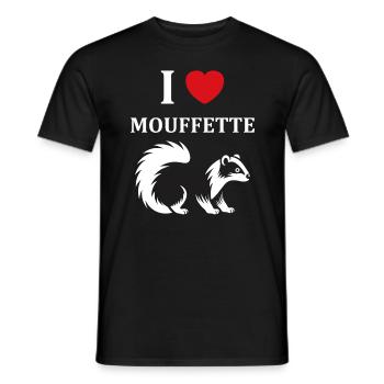 Humour Mouffette - T-shirt homme - noir - Devant - AI Model Male 178 light (178cm)