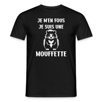 Humour Mouffette - T-shirt homme - noir - Devant - AI Model Male 178 light (178cm)