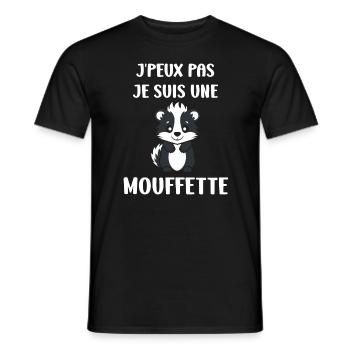 Humour Mouffette - T-shirt homme - noir - Devant - AI Model Male 178 light (178cm)