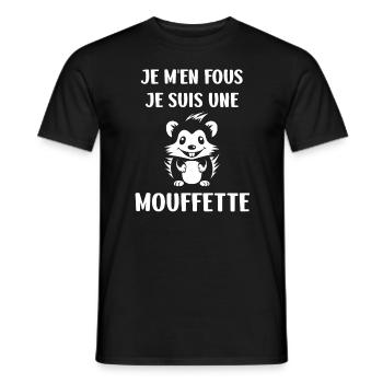 Humour Mouffette - T-shirt homme - noir - Devant - AI Model Male 178 light (178cm)