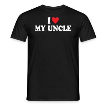 I Love My Uncle - Men's T-Shirt - black - Front - AI Model Male 178 light (178cm)