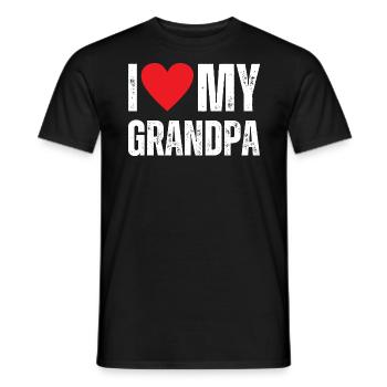I Love My Grandpa - Men's T-Shirt - black - Front - AI Model Male 178 light (178cm)