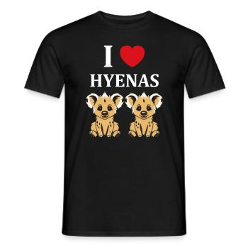 hyène - T-shirt homme - noir - Devant - AI Model Male 178 light (178cm)