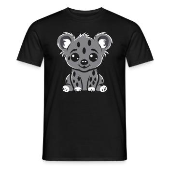 hyène - T-shirt homme - noir - Devant - AI Model Male 178 light (178cm)