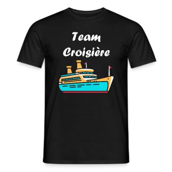 Team Croisière - T-shirt homme - noir - Devant - AI Model Male 178 light (178cm)