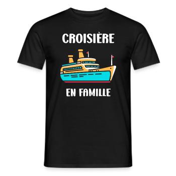 Croisière en famille - T-shirt homme - noir - Devant - AI Model Male 178 light (178cm)