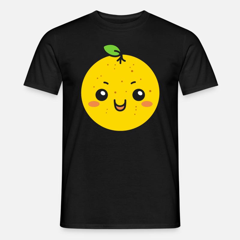 Zitrone - Männer T-Shirt - Schwarz