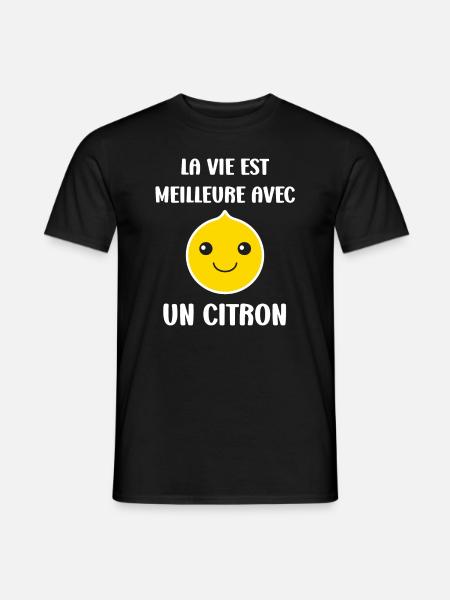 Humour petit citron - T-shirt homme - noir