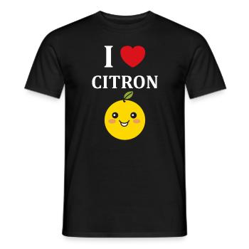 Humour petit citron - T-shirt homme - noir - Devant - AI Model Male 178 light (178cm)