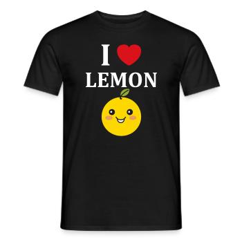 Humour petit citron - T-shirt homme - noir - Devant - AI Model Male 178 light (178cm)