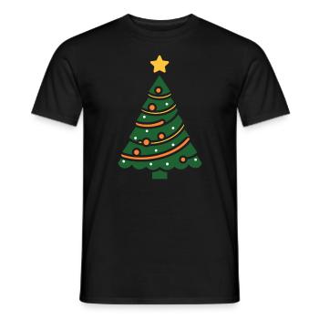 Petit sapin de noel - T-shirt homme - noir - Devant - AI Model Male 178 light (178cm)