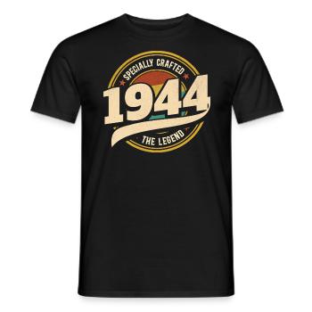 Jahr 1944 Die Legende 80 Jahre Jubiläum - Männer T-Shirt - Schwarz - Vorne - AI Model Male 178 light (178cm)