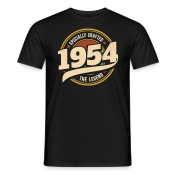 Année 1954 La Légende 70 Ans Anniversaire - T-shirt homme - noir - Devant - AI Model Male 178 light (178cm)