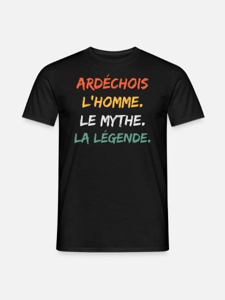 Ardéchois - T-shirt homme - noir