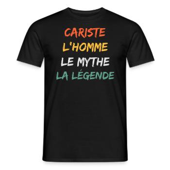 cariste - T-shirt homme - noir - Devant - AI Model Male 178 light (178cm)