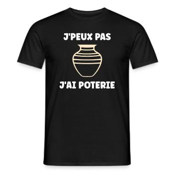 Humour pots de Poterie - T-shirt homme - noir - Devant - AI Model Male 178 light (178cm)