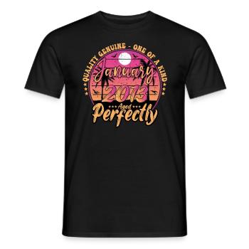 Janvier 2013 anniversaire 2013 Janvier 2013 - T-shirt homme - noir - Devant - AI Model Male 178 light (178cm)