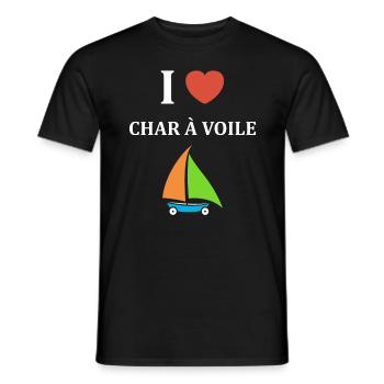 Humour Char à voile - T-shirt homme - noir - Devant - AI Model Male 178 light (178cm)